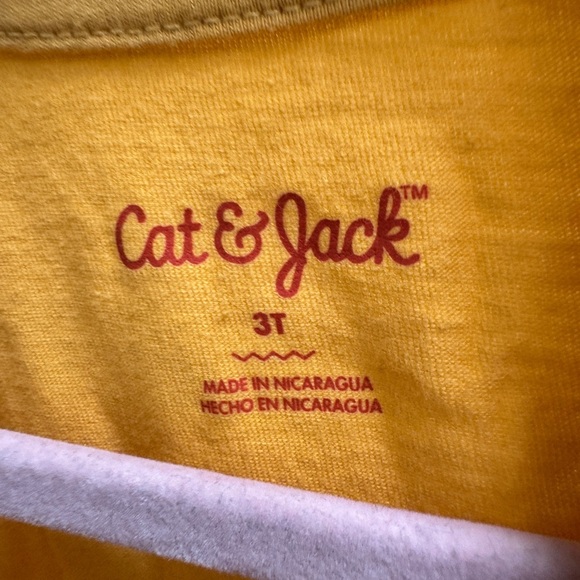 Cat & Jack 3T Girls Yellow Extra Thankful This Year Thanksgiving Long Sleeve Tee - Picture 4 of 5